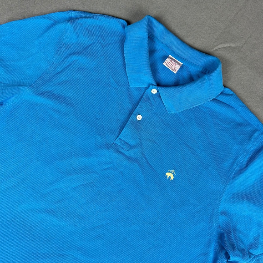 Brooks Brothers Performance‎ Polo Shirt Mens XL Blue Original Fit Supima Cotton